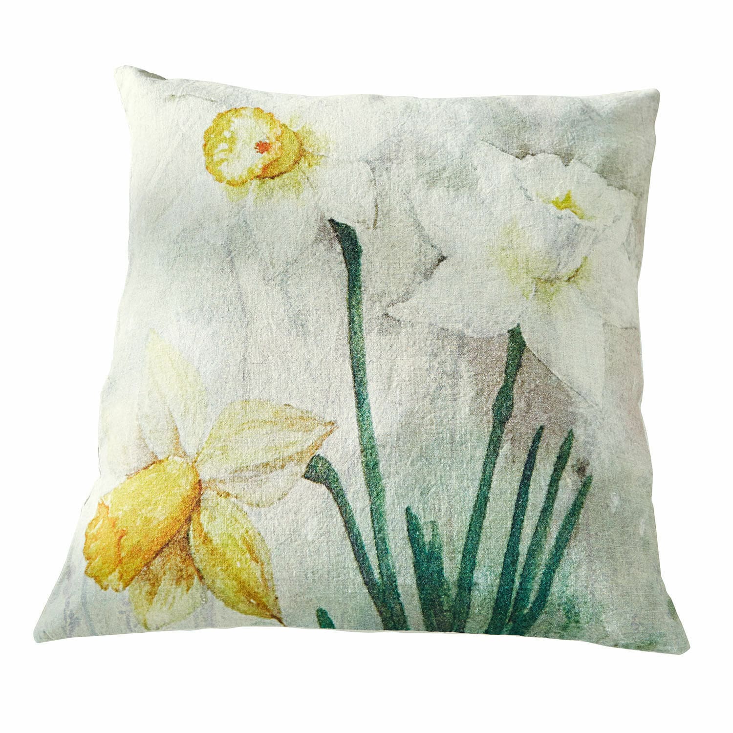Housse de coussin Misapina Coussin décoratif avec motif de jonquilles jaunes et blanches sur fond clair