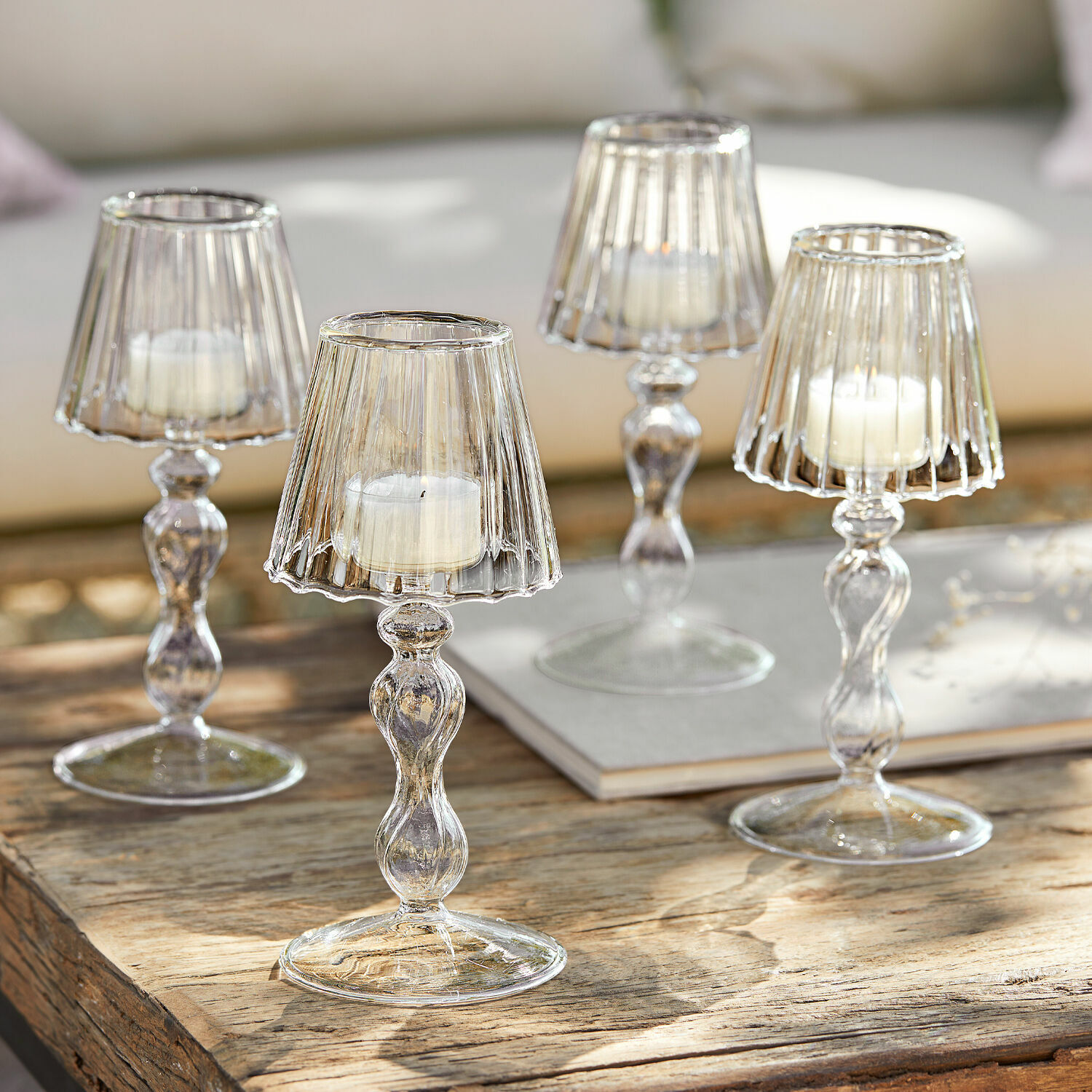 Lot de 4 bougeoirs Jouval