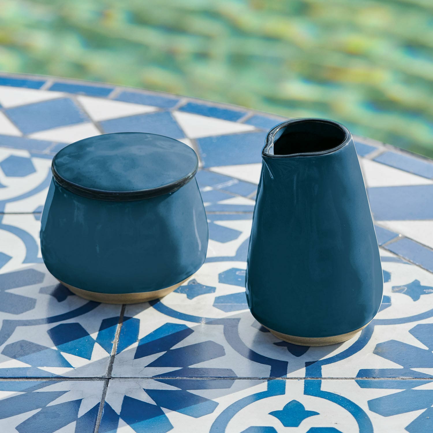 Sucrier et petit pot à lait Biarré