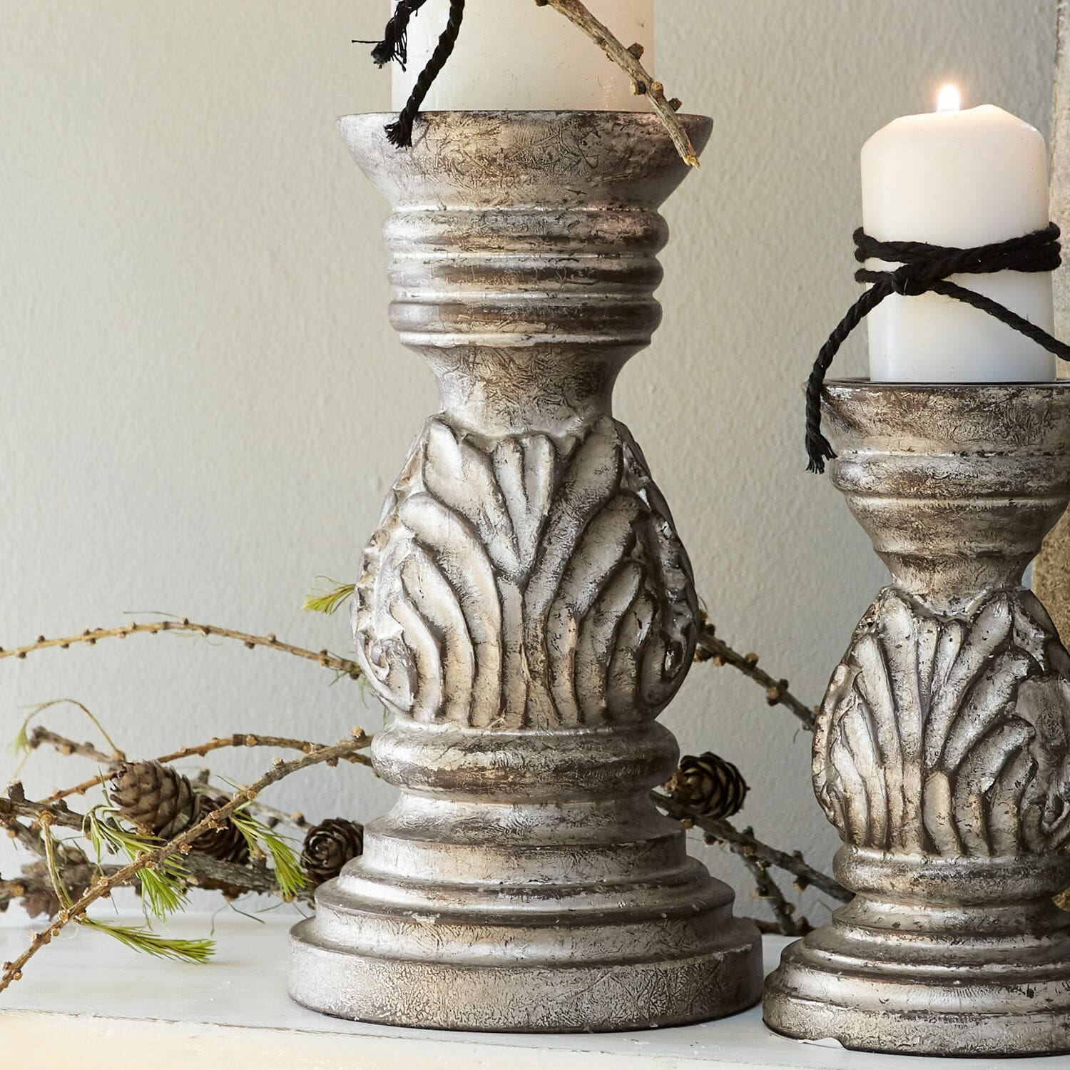 Lot de 2 bougeoirs Oilo