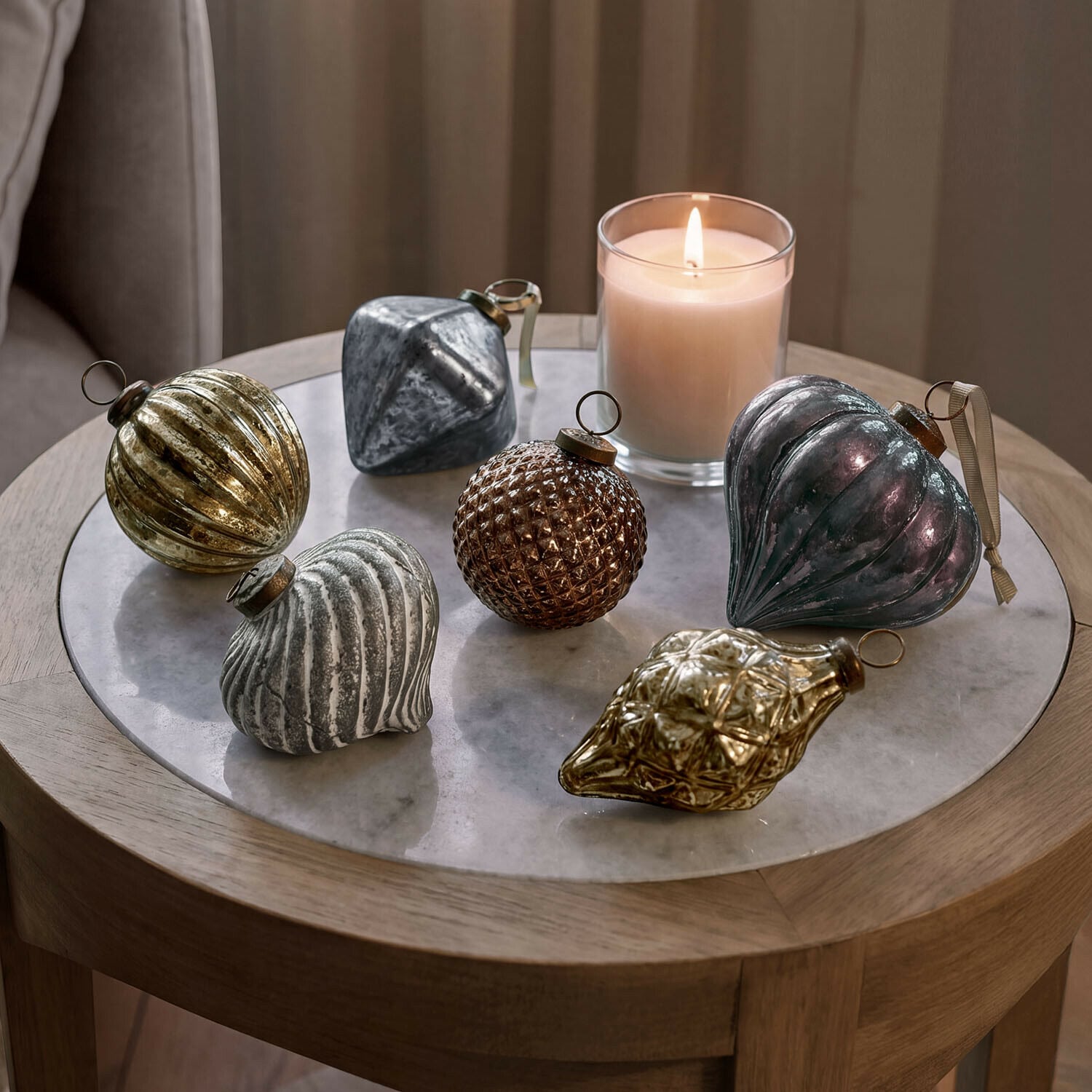 Lot de 6 décorations de Noël Alva