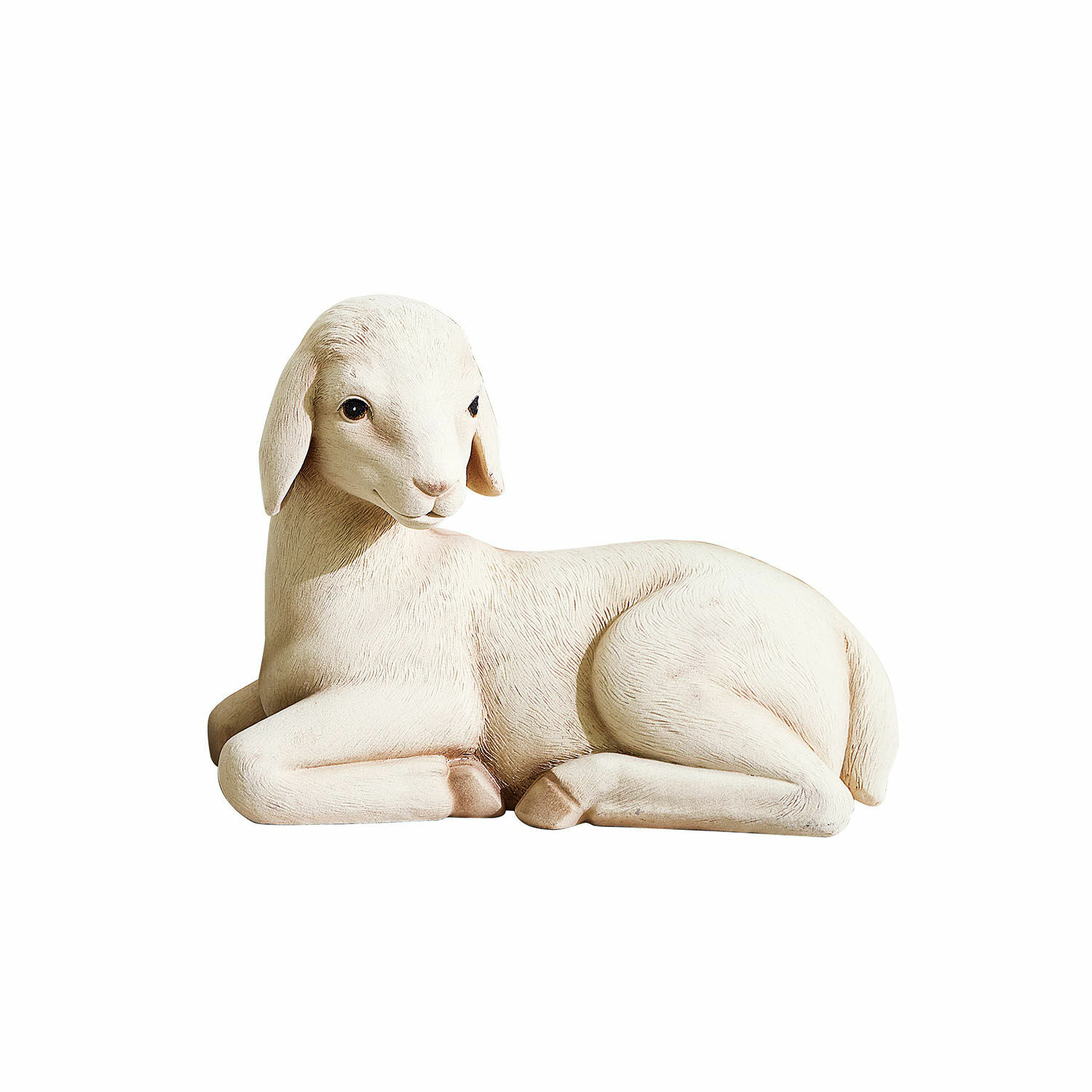 Agneau décoratif Xénandrine Figurine blanche d'agneau couché en résine, décoration intérieure et jardin