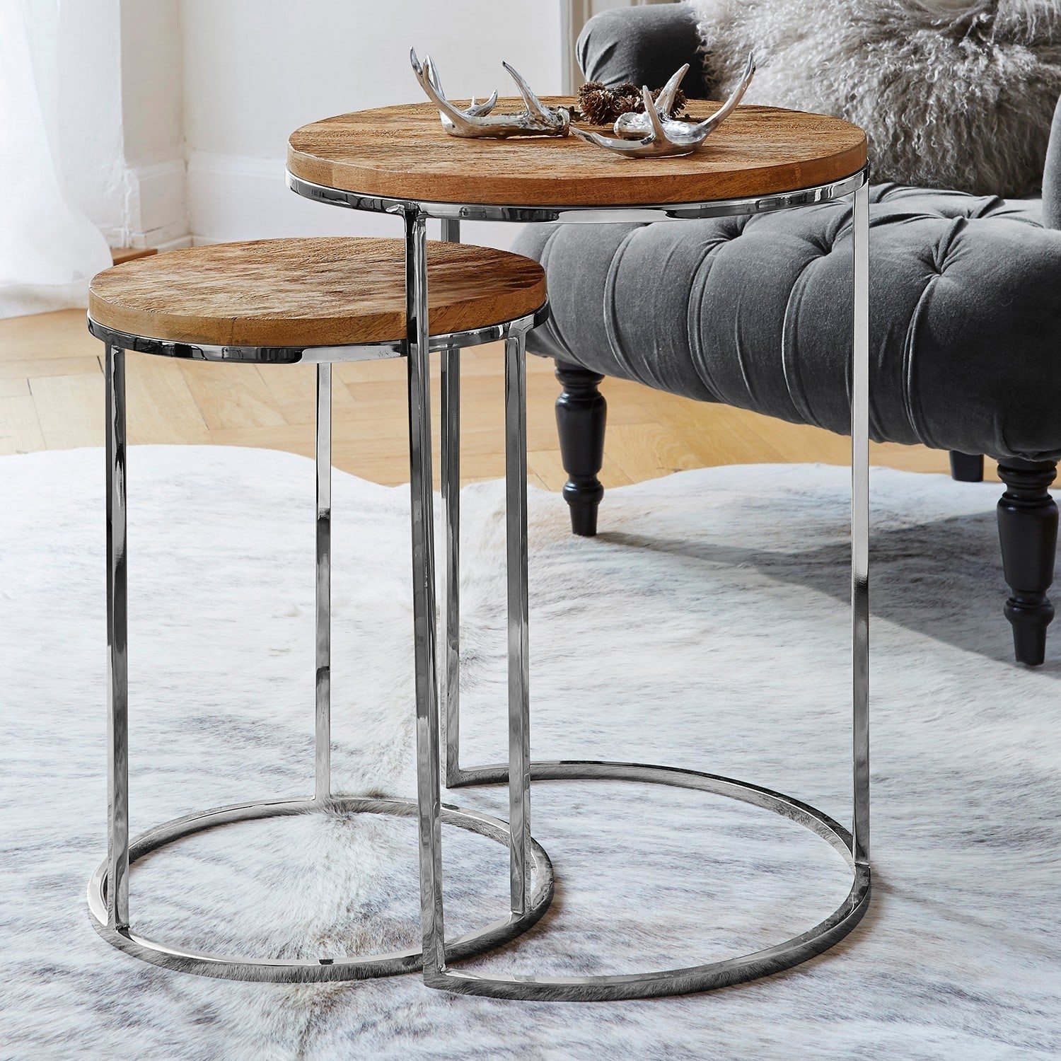 Lot de 2 tables d'appoint Cordell