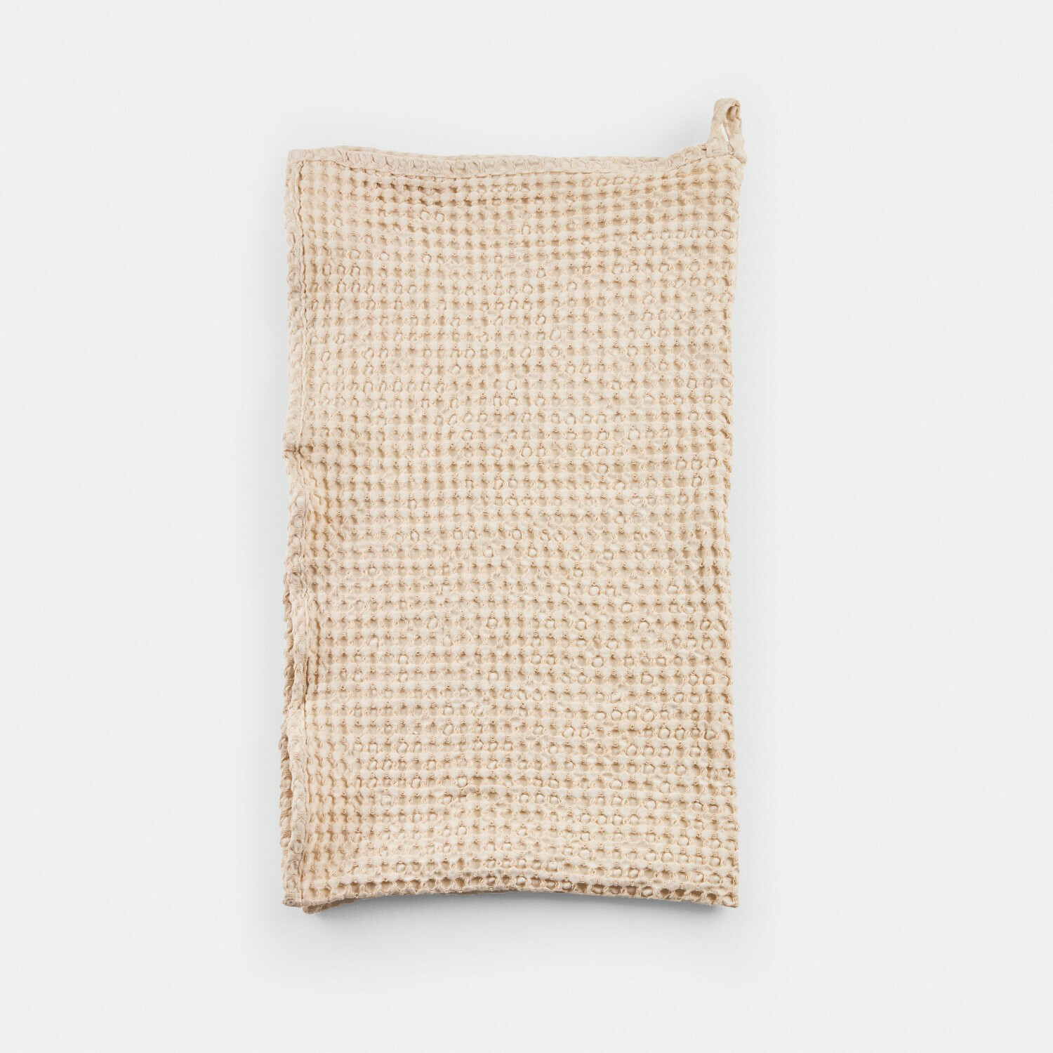 Serviette Maralei Torchon de cuisine beige en coton gaufré, accessoire pratique pour l'entretien de la maison
