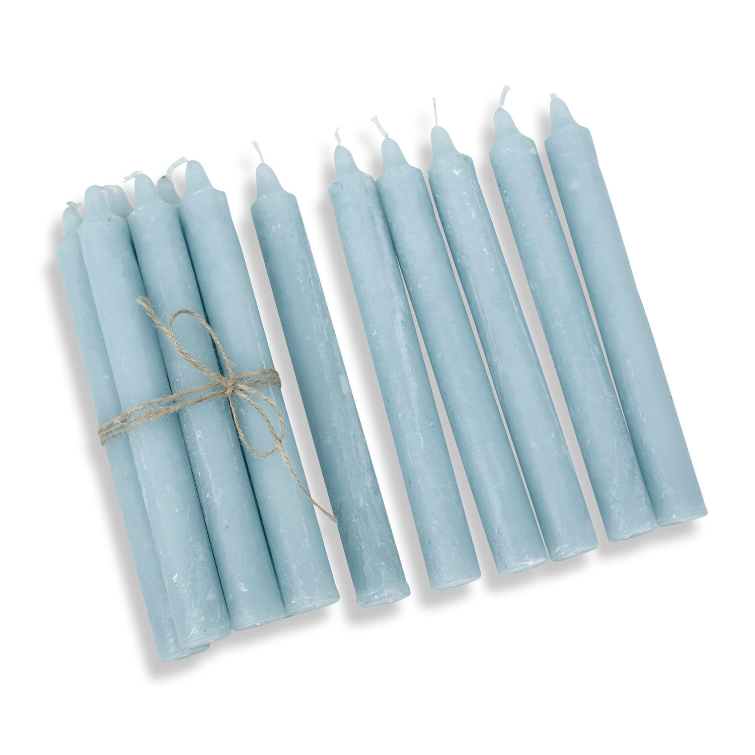 bleu Lot de 12 bougies bleues Bauceau en cire, décoration intérieure et éclairage d'ambiance