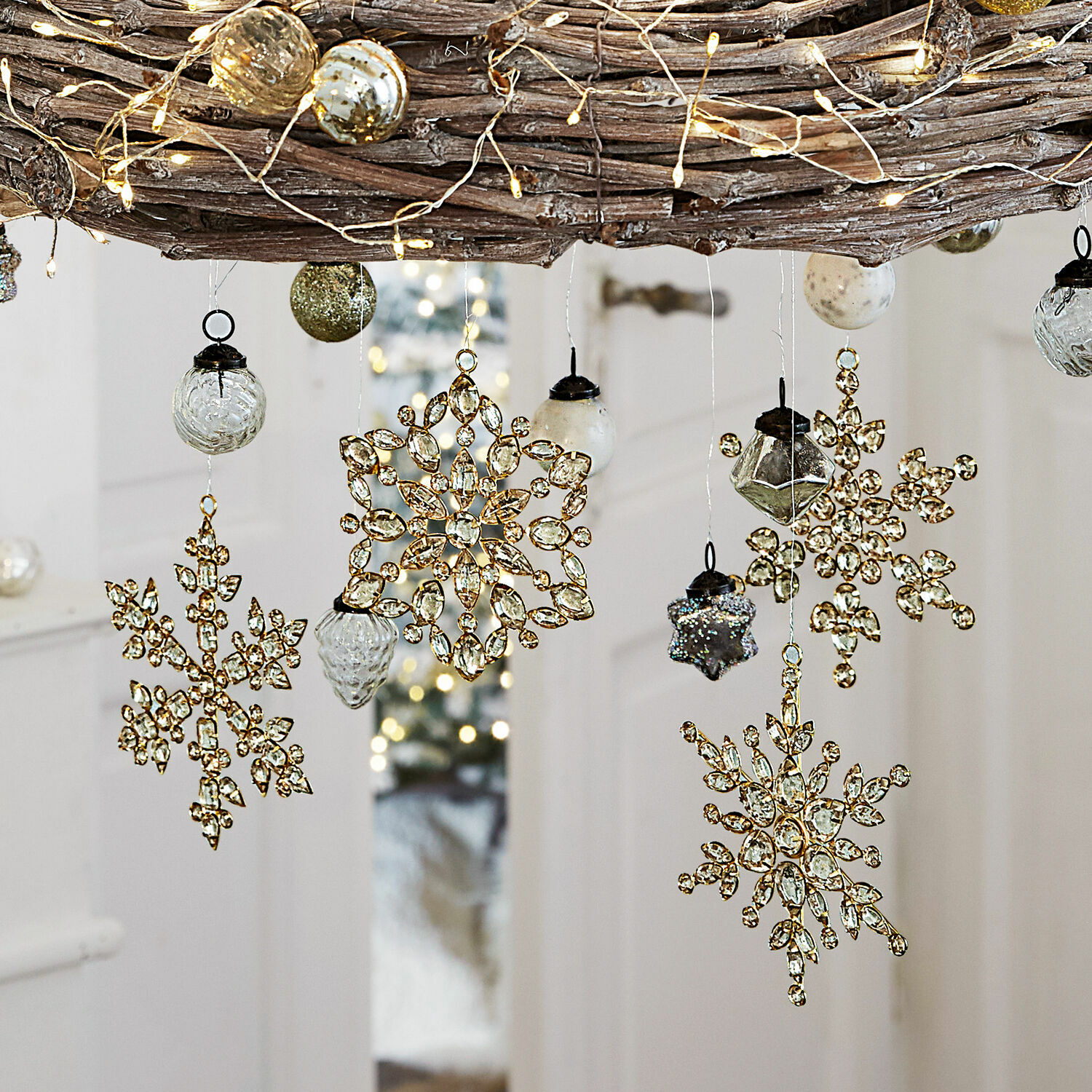 Lot de 4 décorations de Noël Gaillon