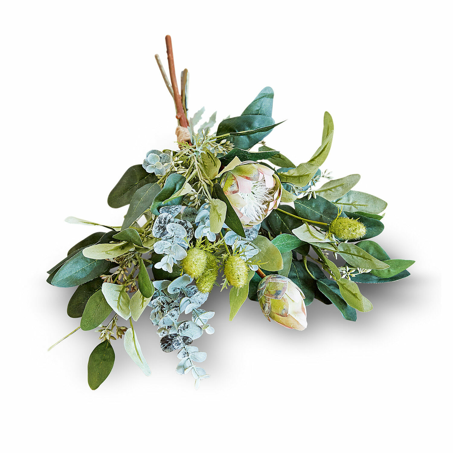 Bouquet décoratif Chatou Bouquet de feuilles vertes artificielles et fleurs décoratives pour décoration intérieure