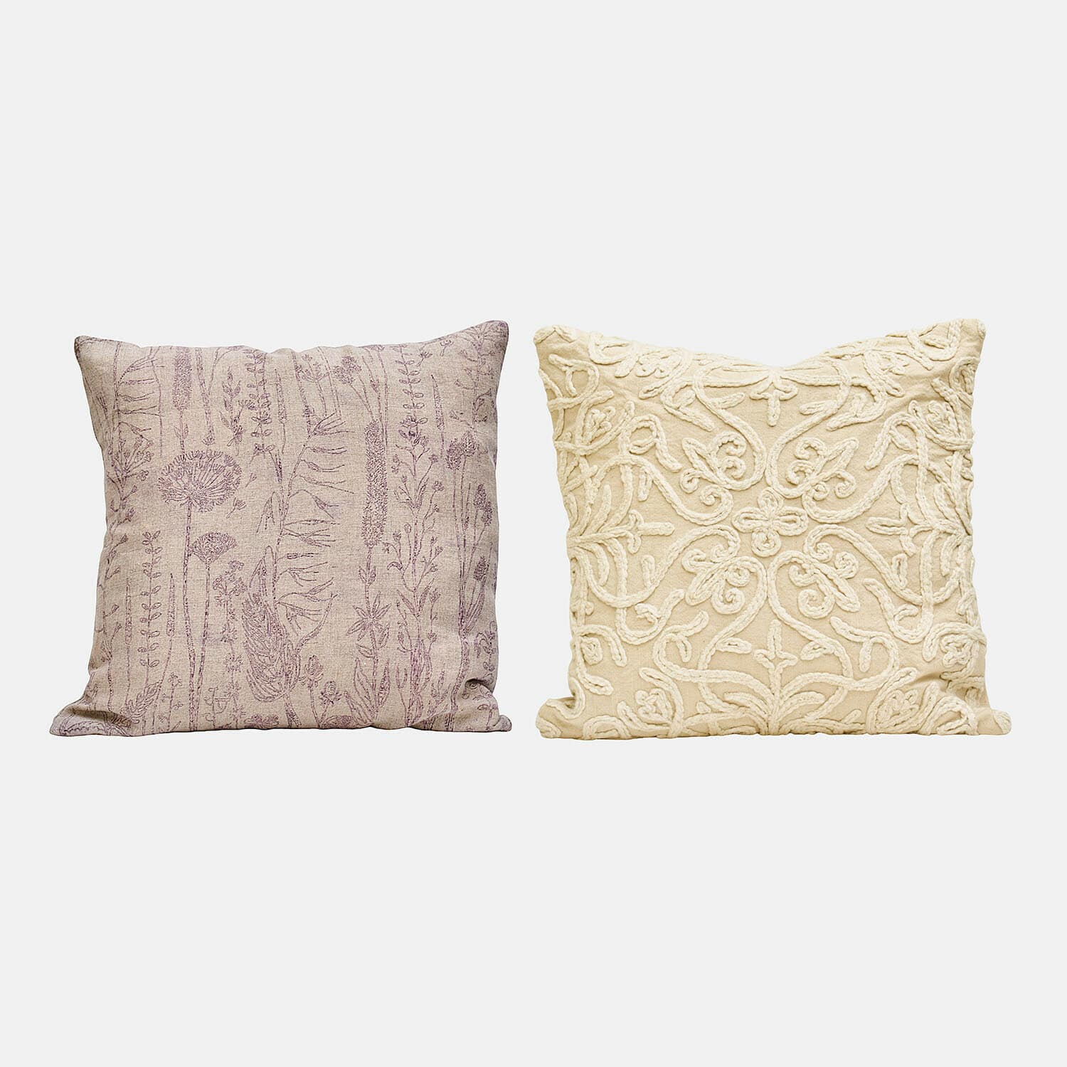 Lot de 2 housses de coussins Floraine
