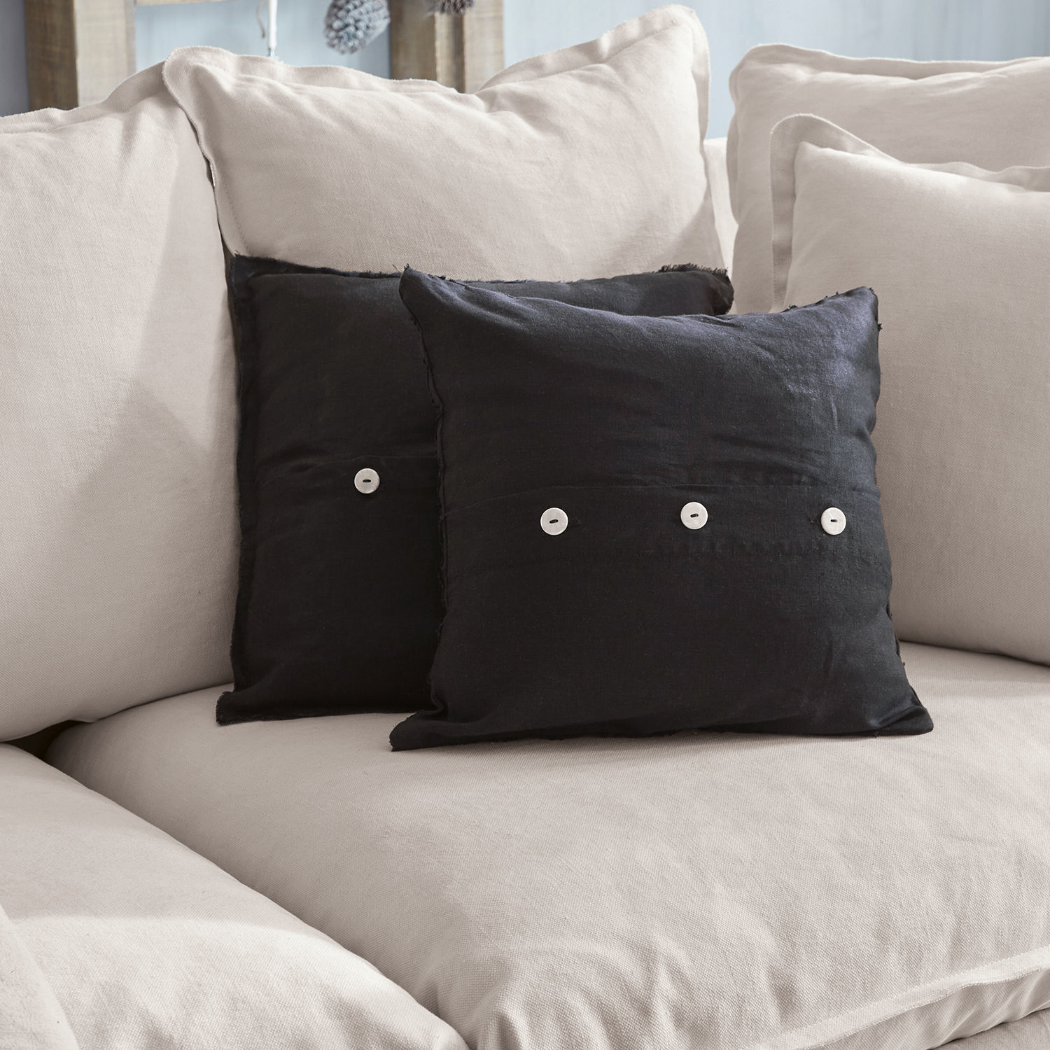 Lot de 2 housses de coussins Kelnor