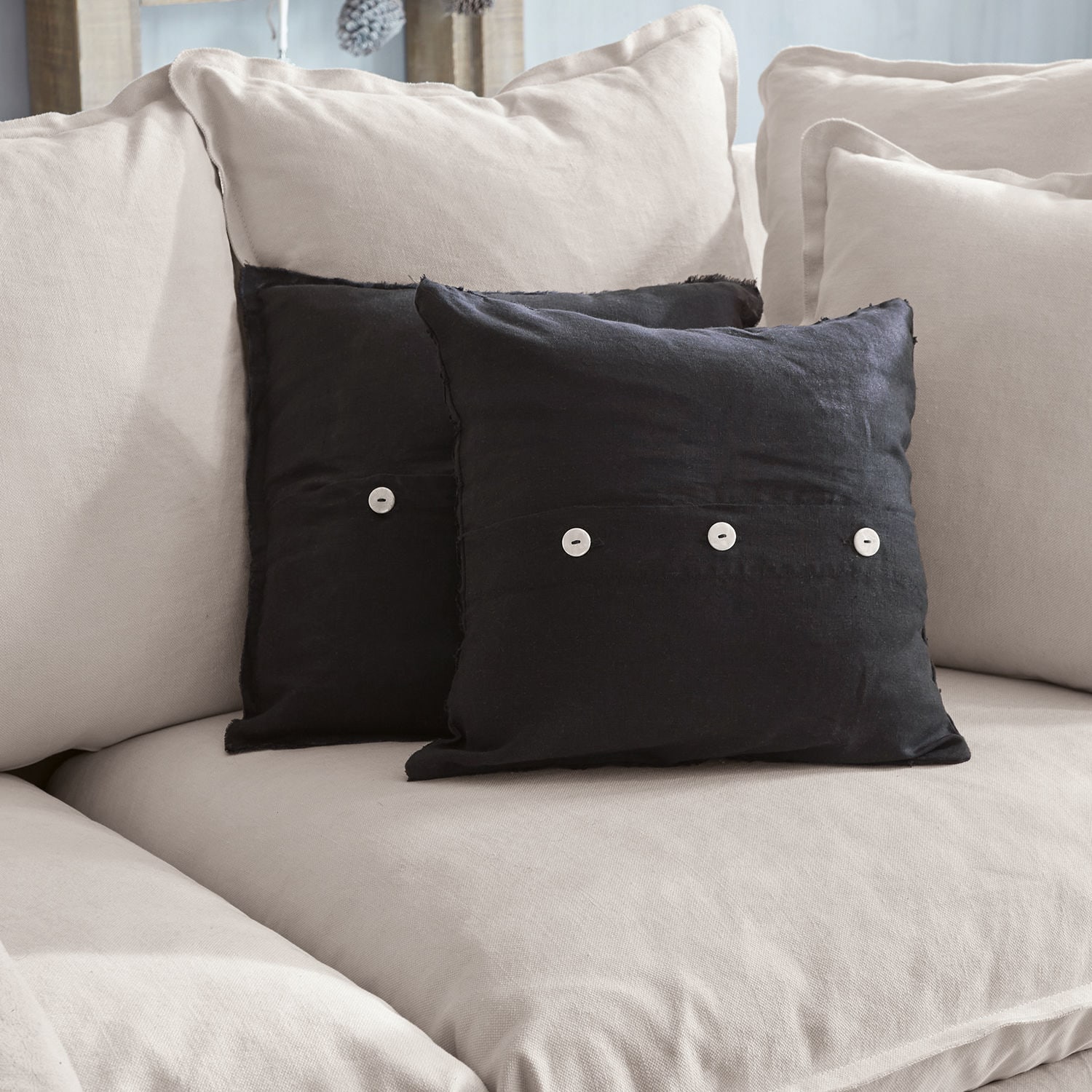 Lot de 2 housses de coussins Kelnor