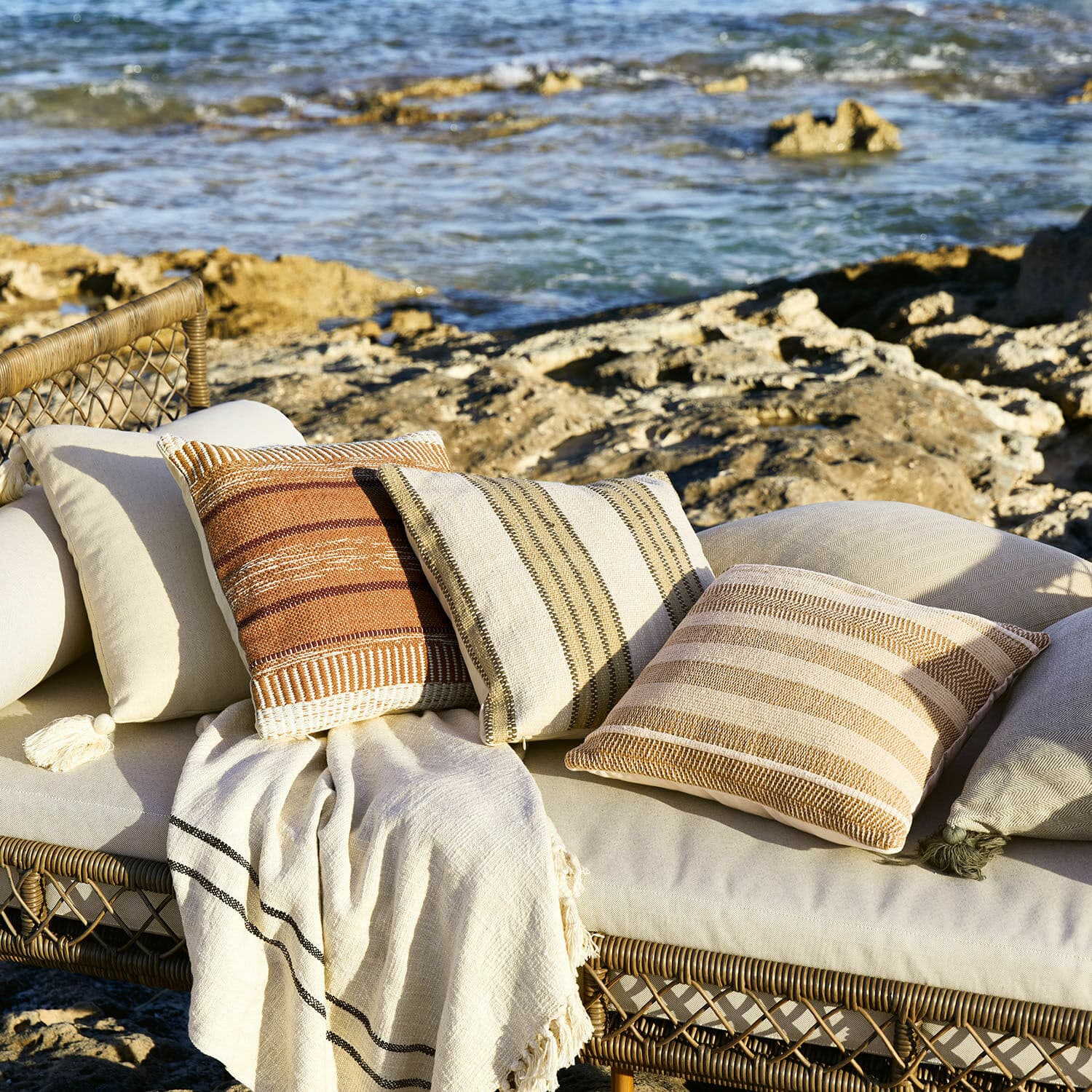 Lot de 3 housses de coussins Mélamare