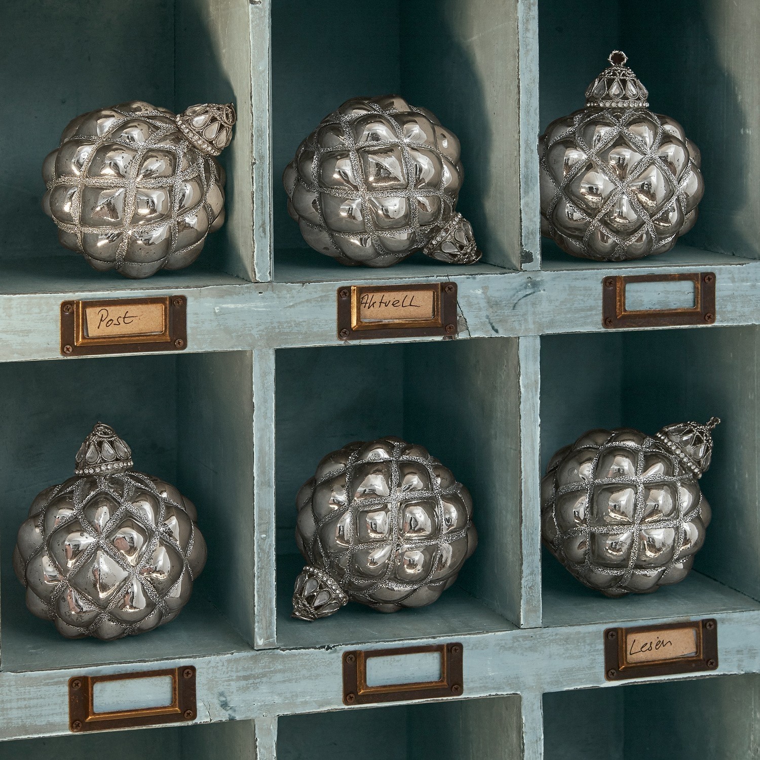 Lot de 6 décorations de Noël Paillet