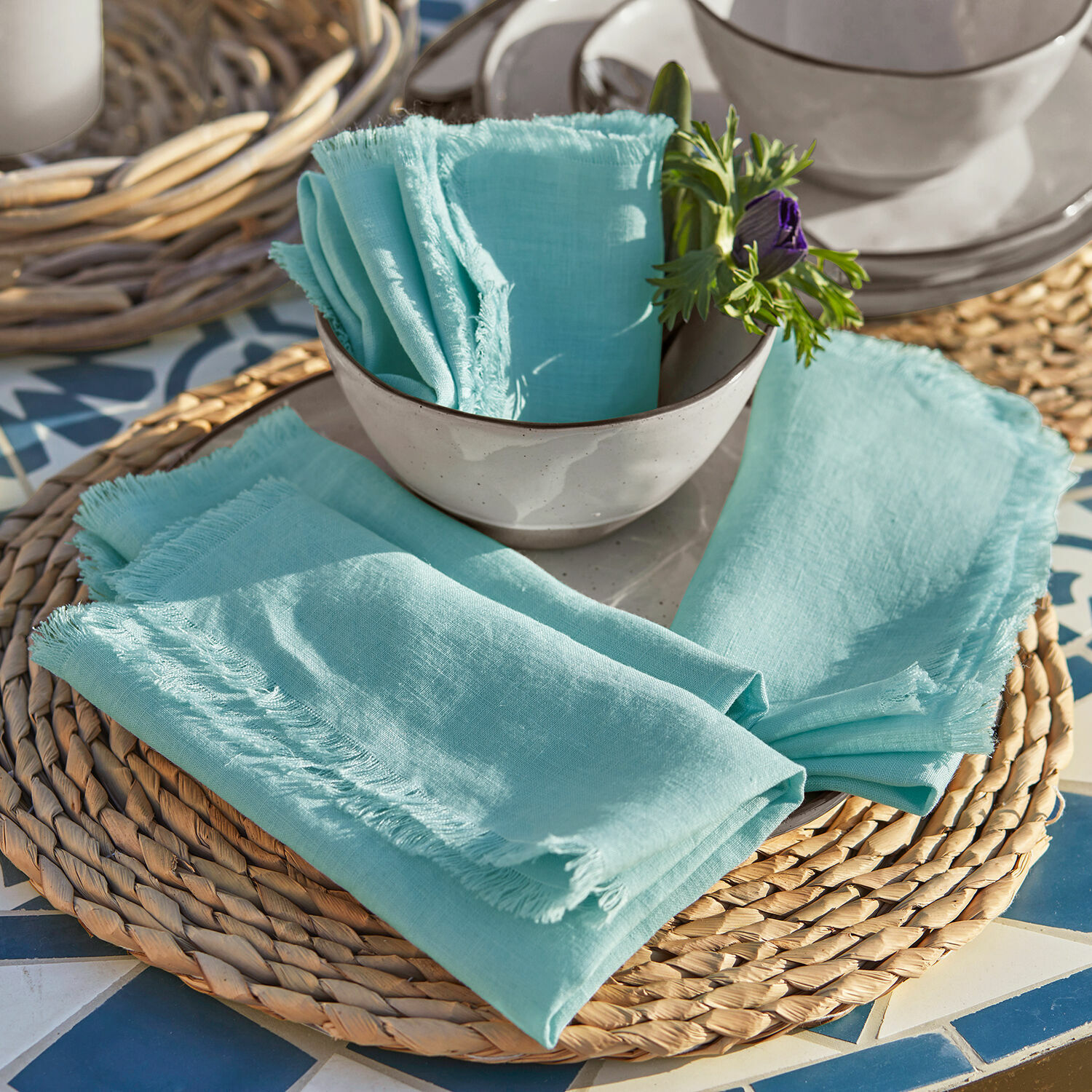 Lot de 4 serviettes de table Largo
