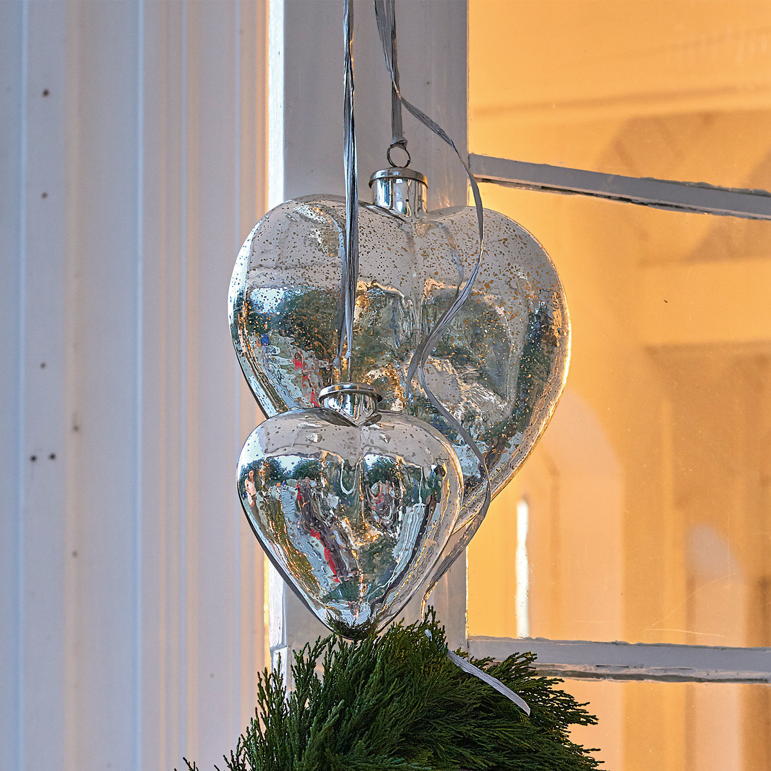 Lot de 3 décorations de Noël de bon coeur