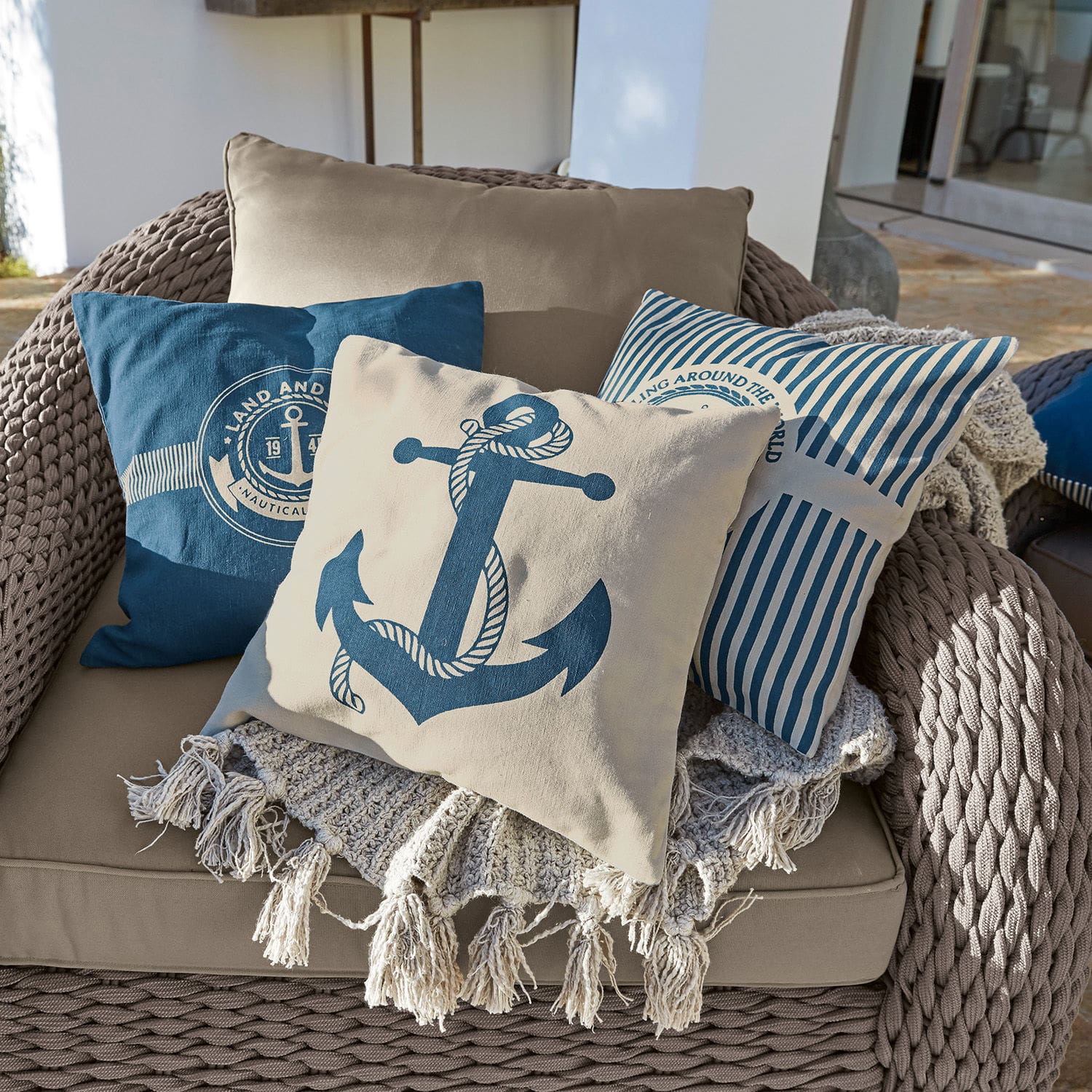 Lot de 3 housses de coussins Agde