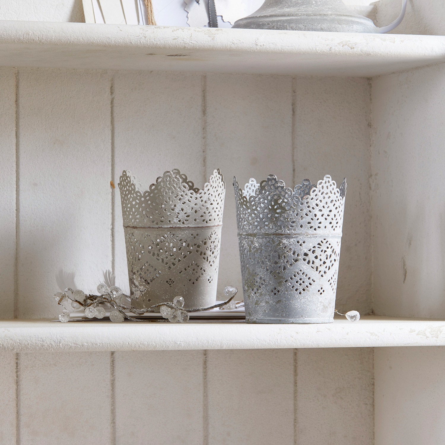 Lot de 2 photophores Crown