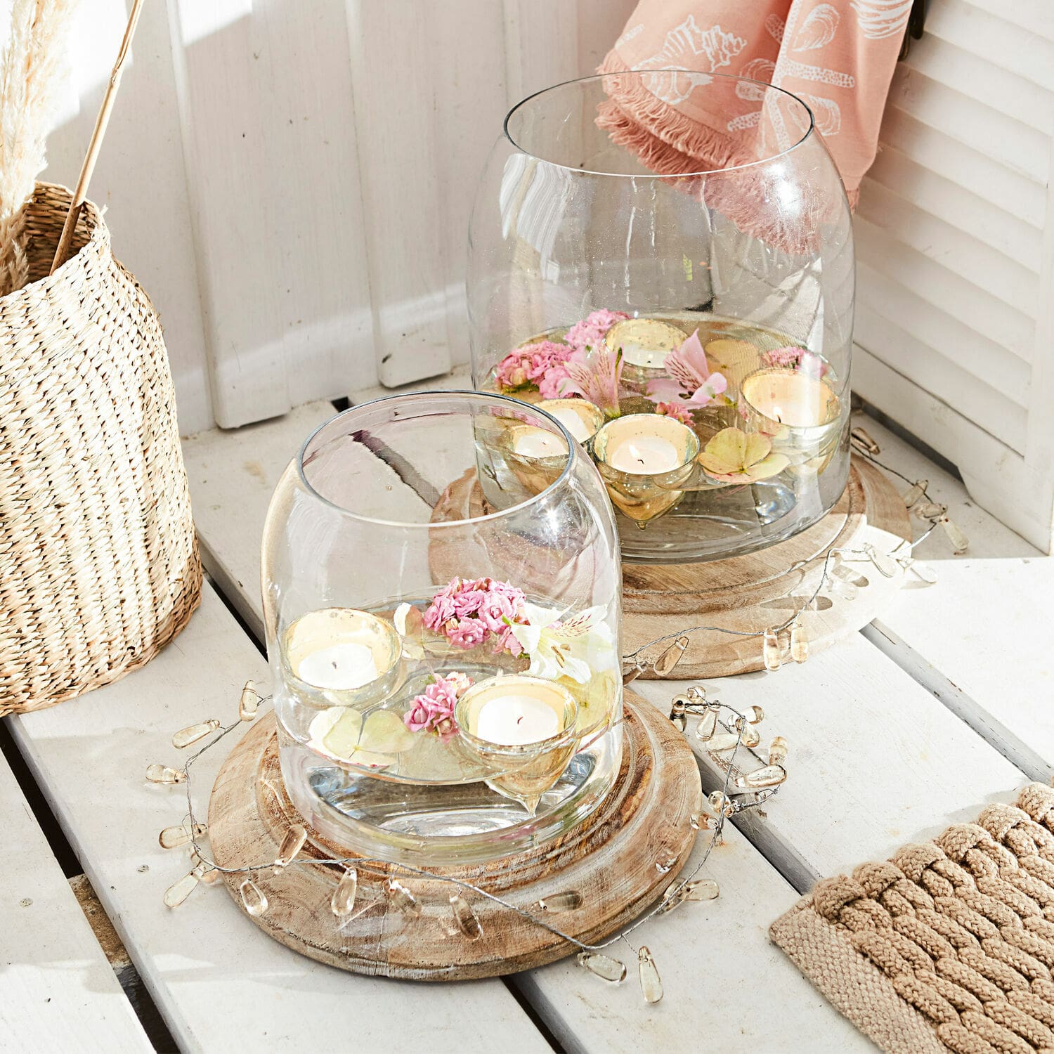 Lot de 6 photophores flottants Adelia