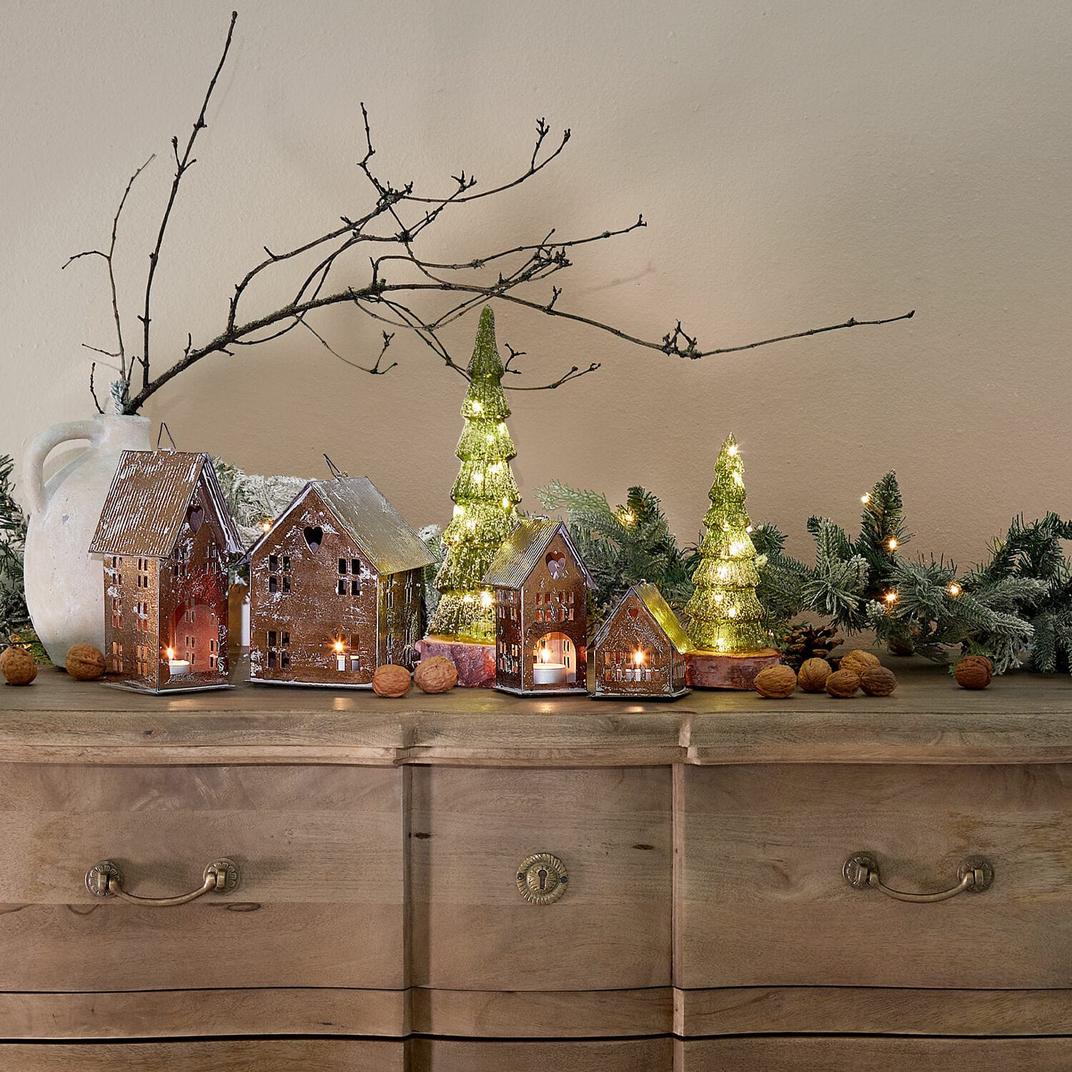 Lot de 2 arbres à LED Merrton