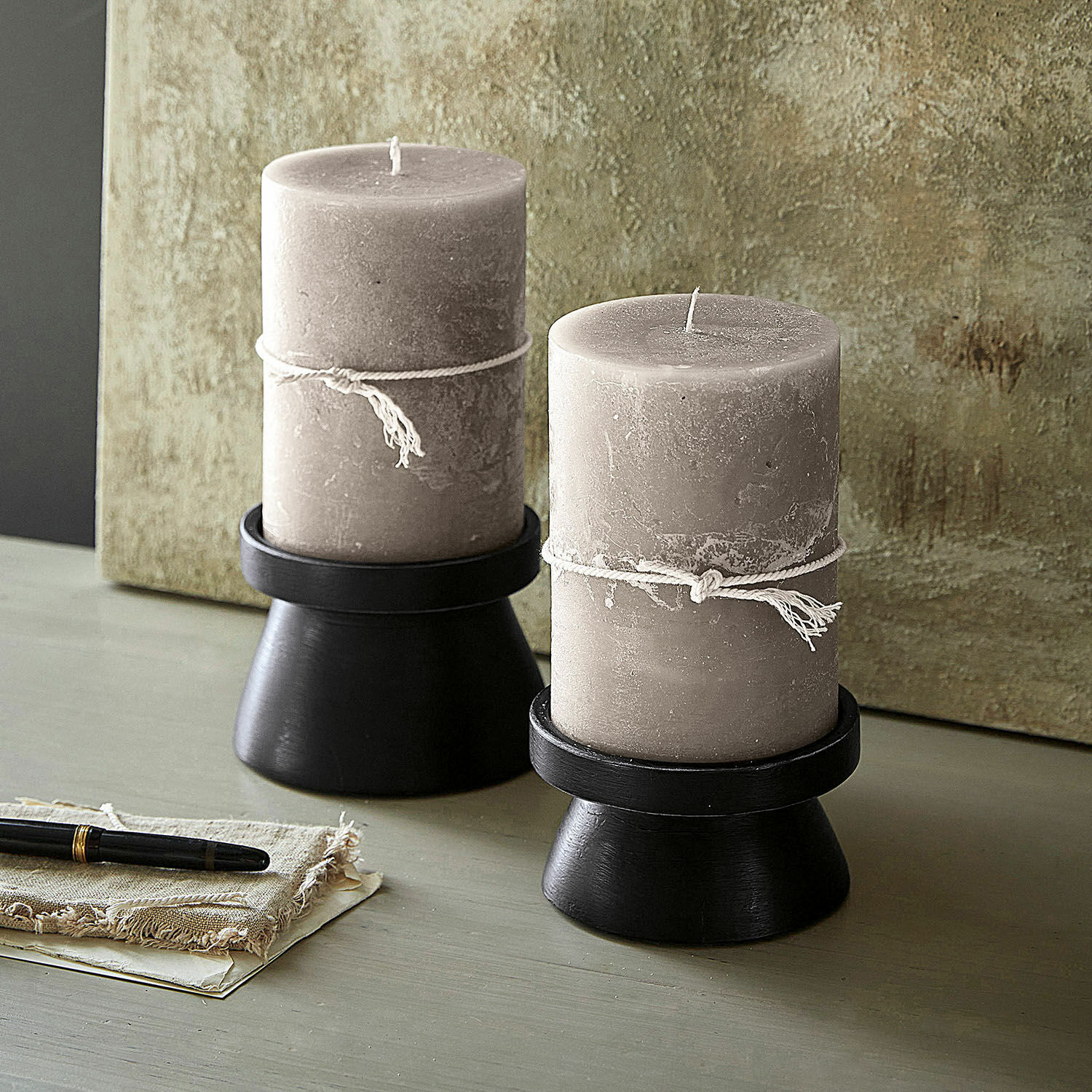 Lot de 2 bougeoirs Syradira