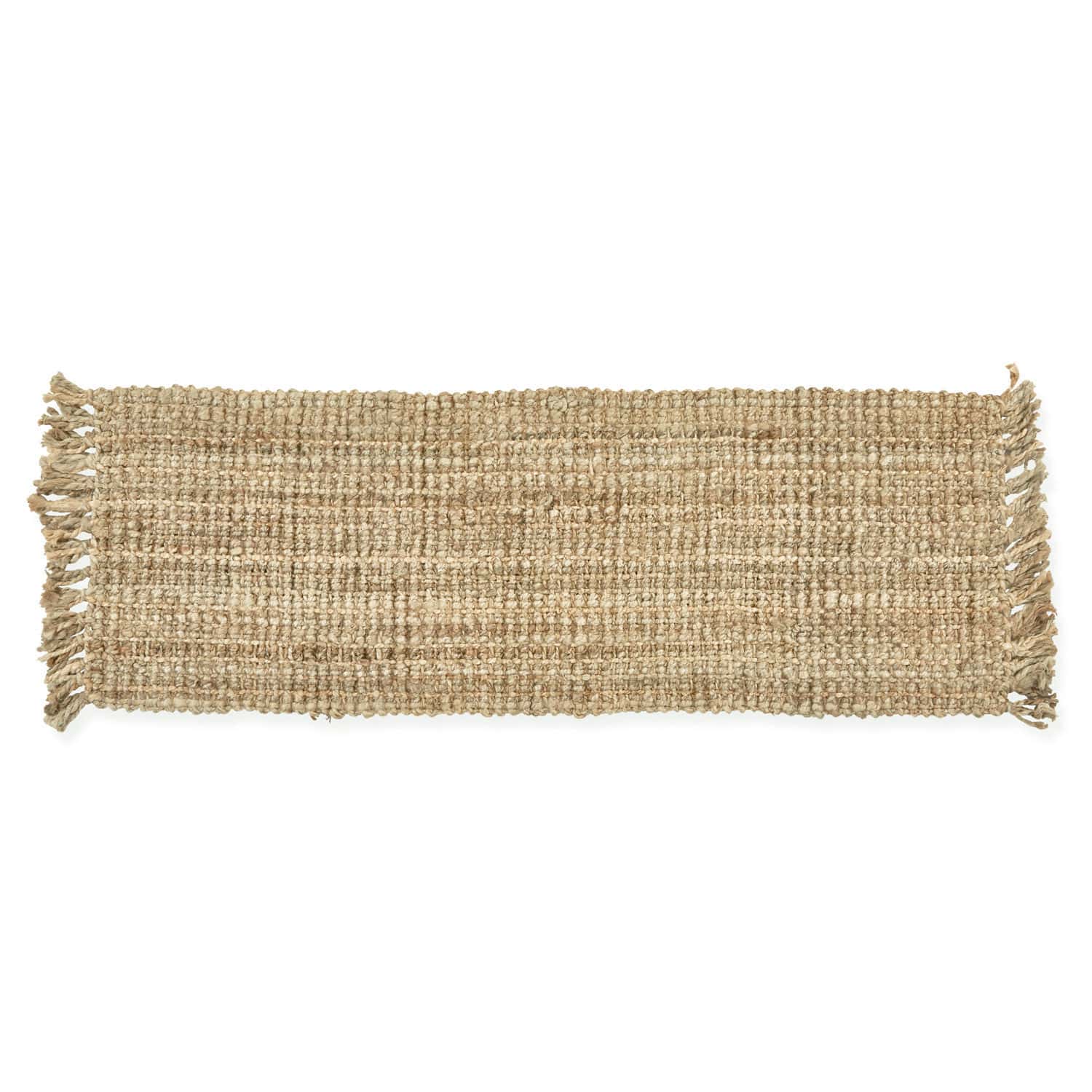 Tapis Hermitage Tapis beige en jute avec franges sur les côtés, matériau naturel, décoration de sol