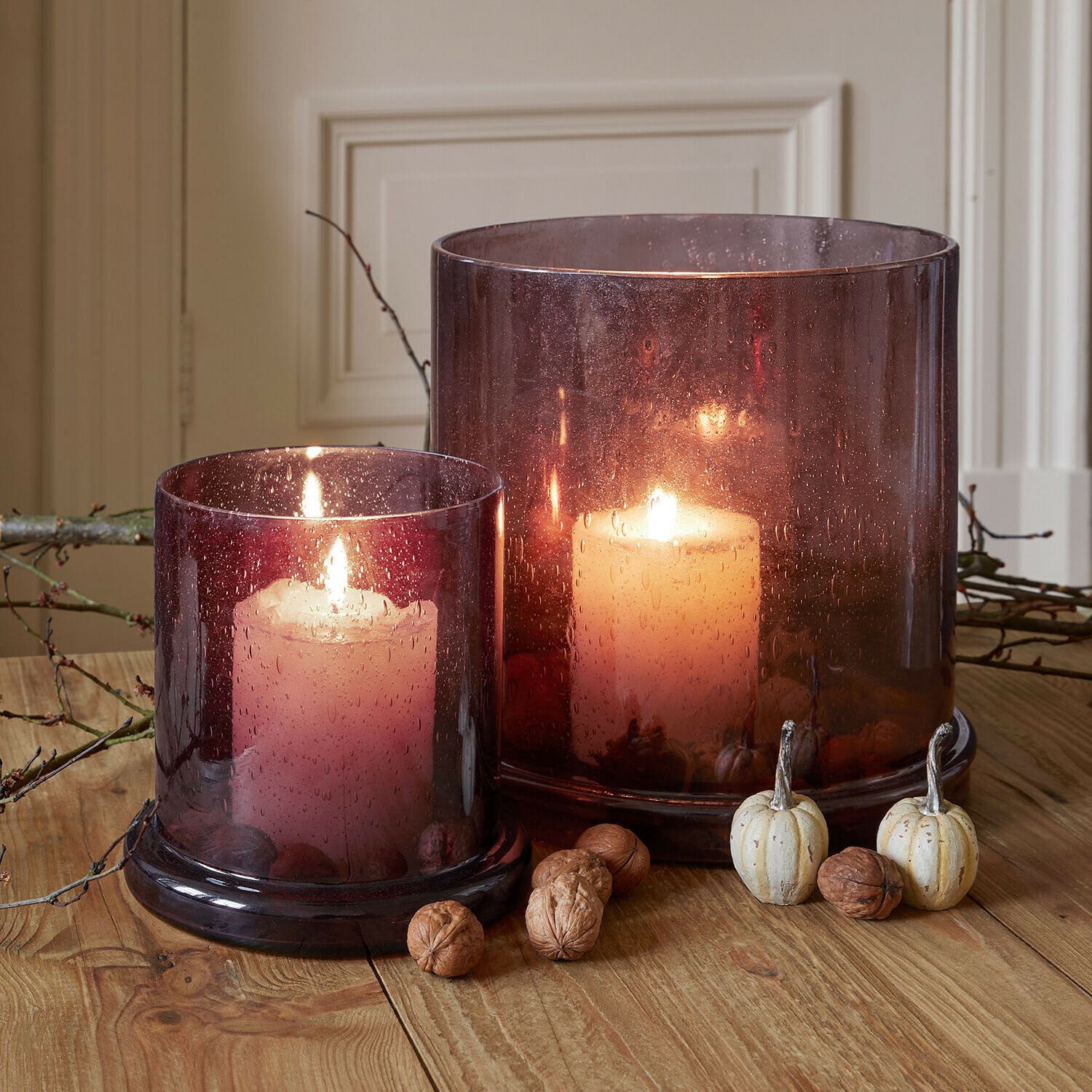 Lot de 2 photophores Saffrone