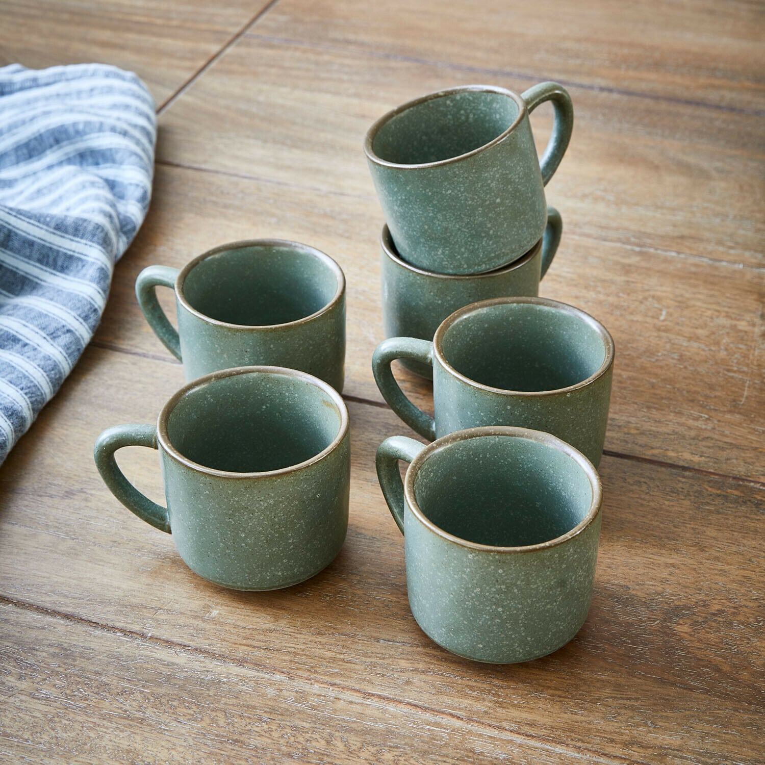 Lot de 6 tasses et soucoupes Biarré
