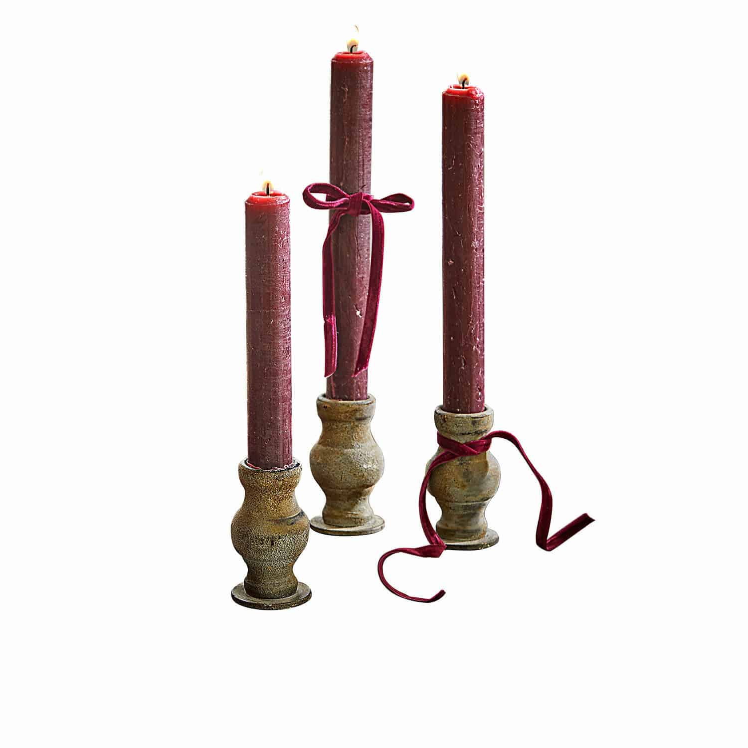 Lot de 3 bougeoirs Seranda