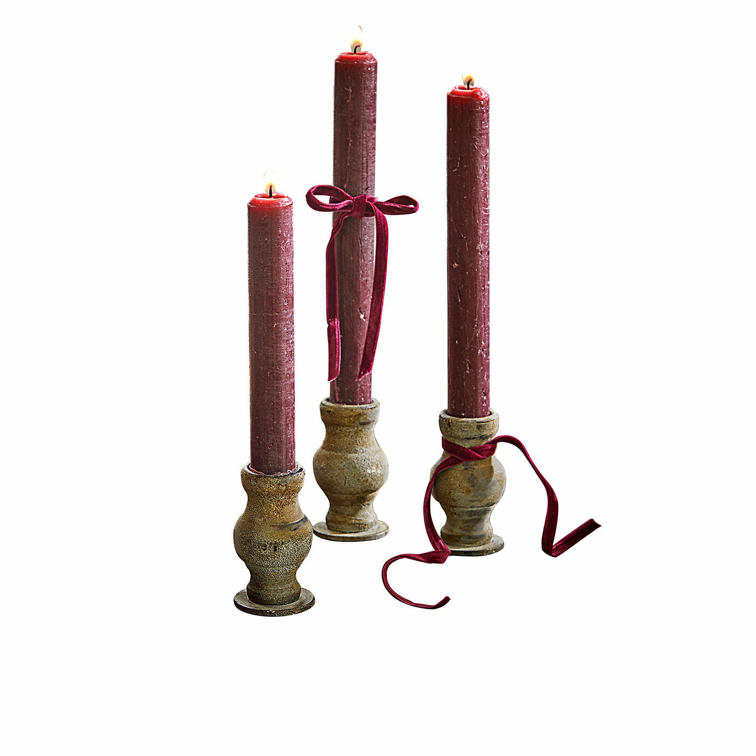 Lot de 3 bougeoirs Seranda