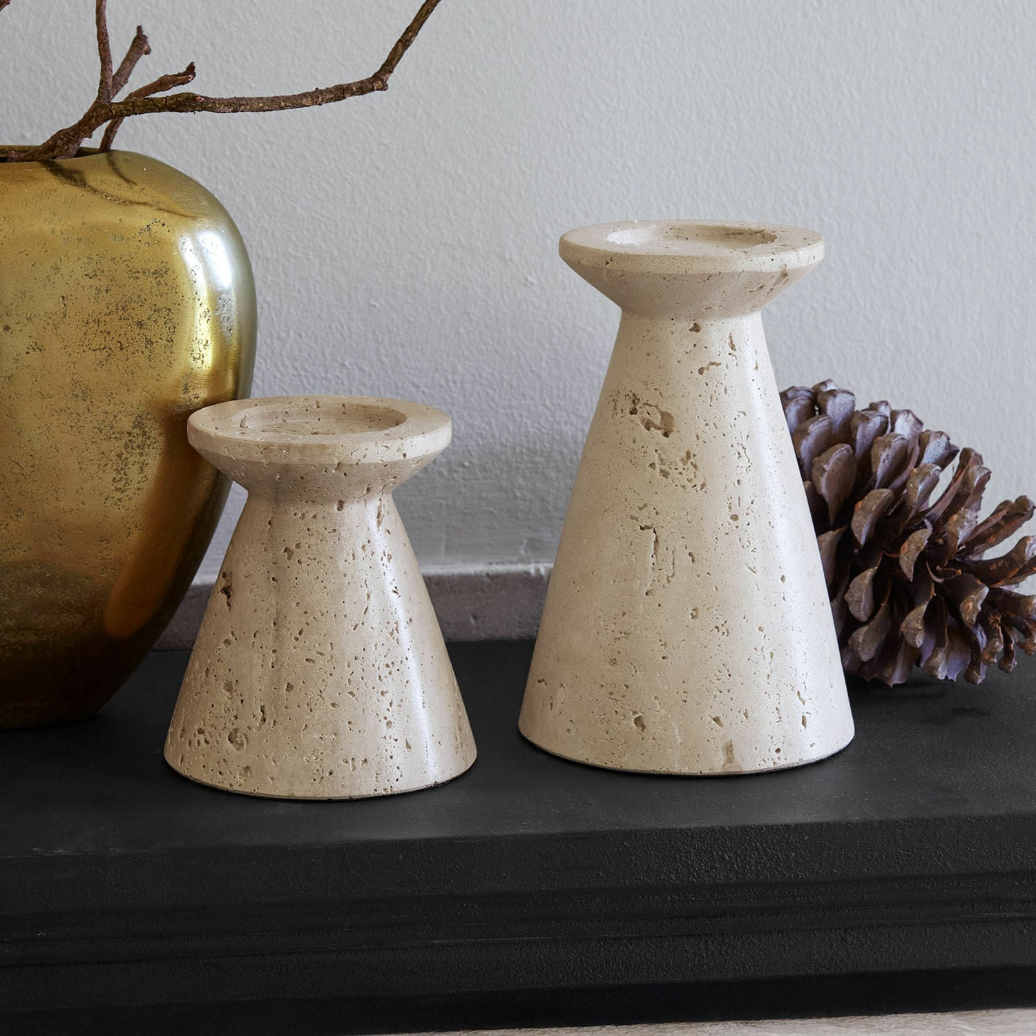 Lot de 2 bougeoirs Bazrahim