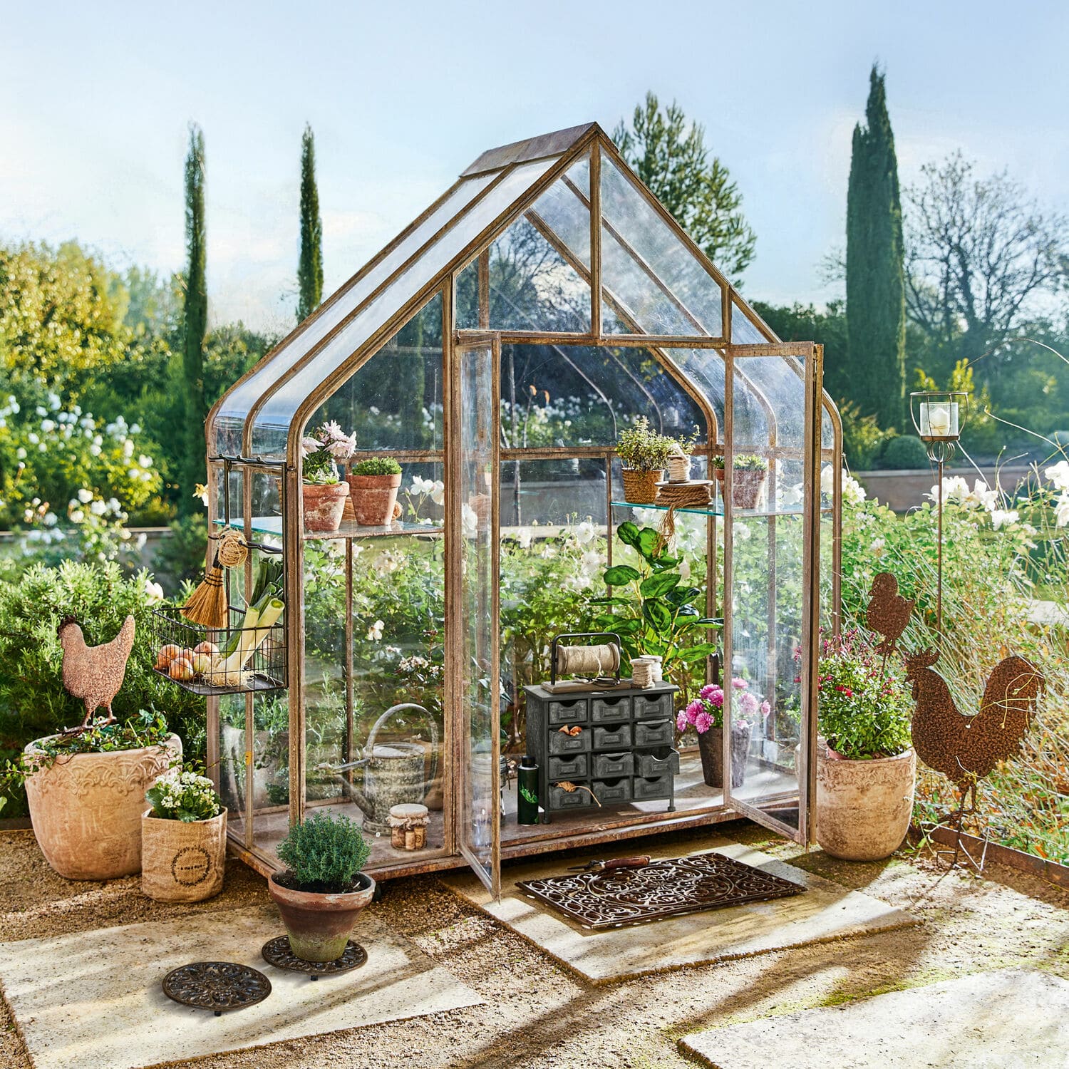 Lot de 3 piques de jardin Arijus
