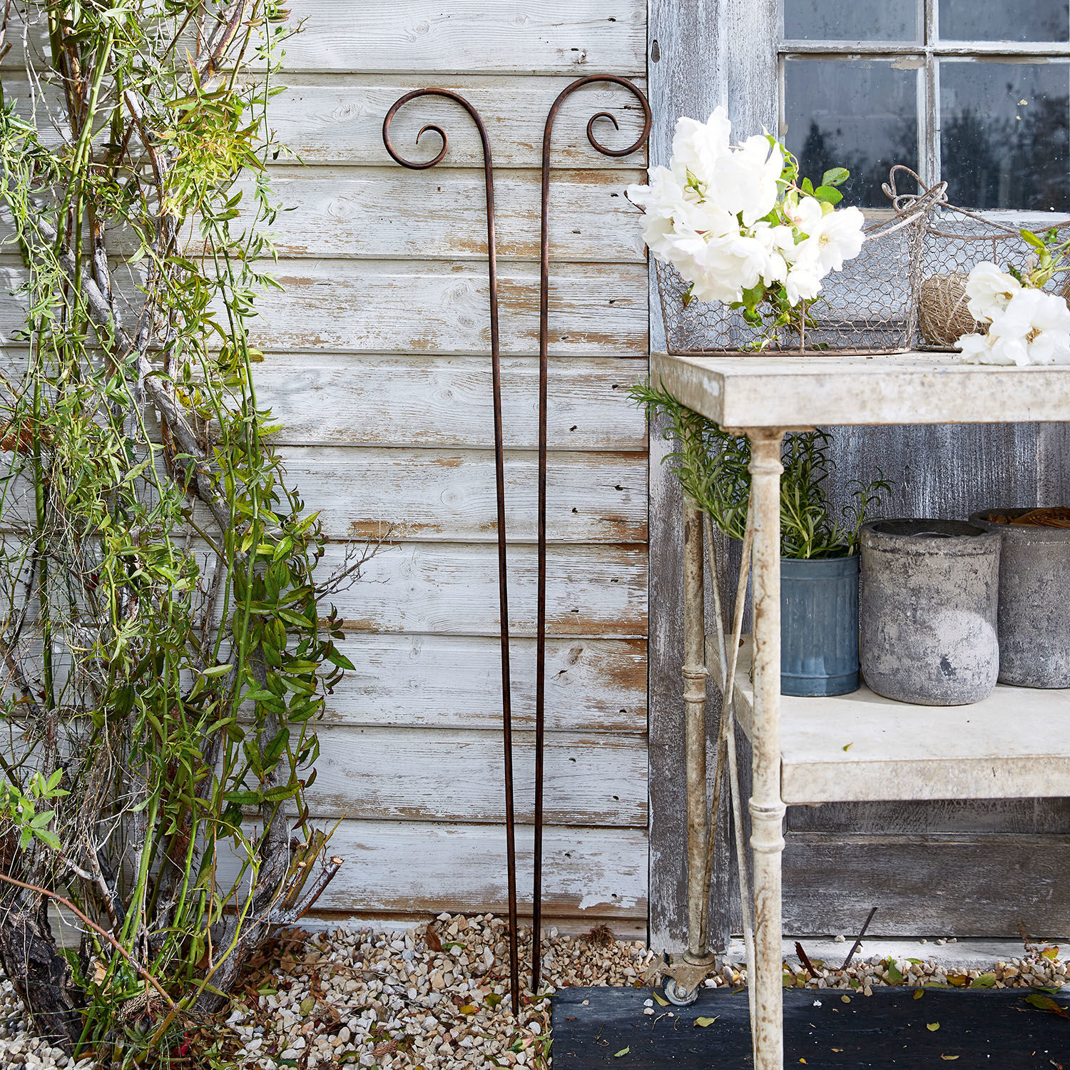 Lot de 2 piques de jardin Dorhal
