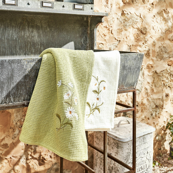 Lot De 2 Torchons En Coton Bio Wild & Stone - Gris Ardoise, Tissage Chevrons, Ultra-absorbants - 3